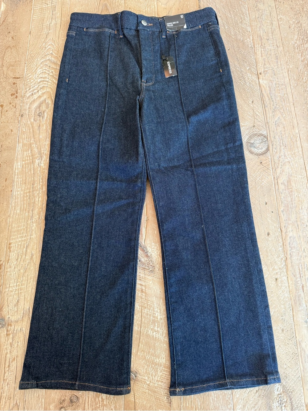 Express Cropped Wide Leg High Rise Jeans NWT 10
